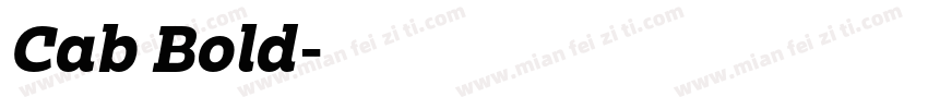 Cab Bold字体转换